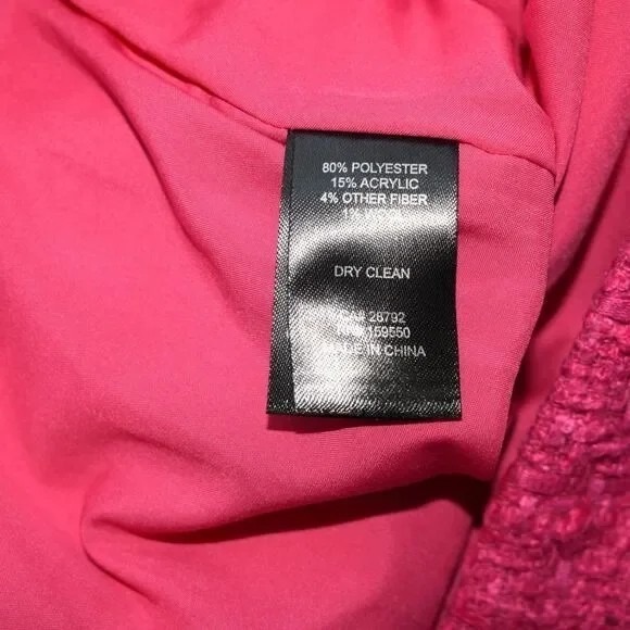 Pink Maison d'Amelie Skirt Women's Mini Lined Tweed, Size US 6 - Picture 4 of 5